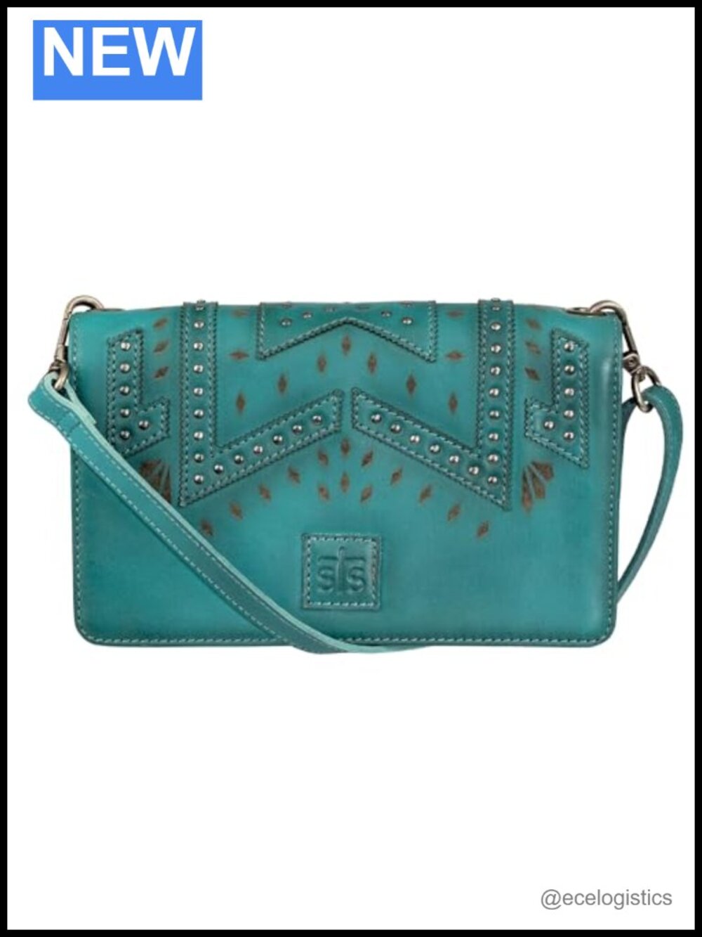 Vintage Leather Wallet Organizer Crossbody Bag with Removable Strap 22 Card